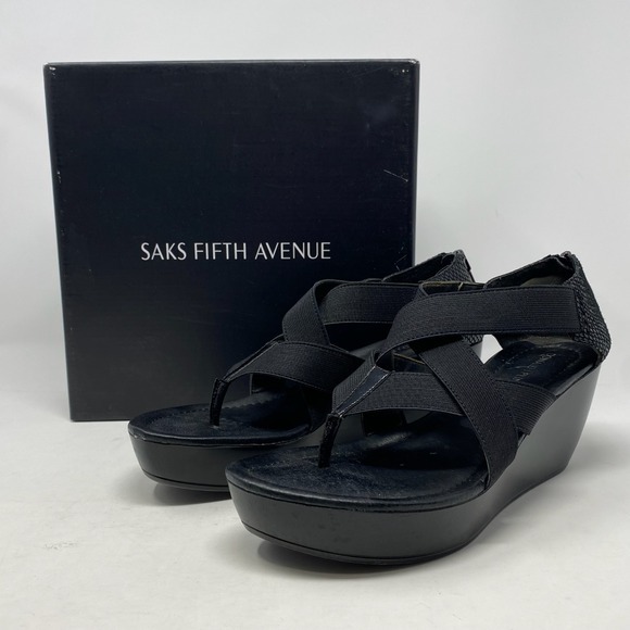 Donald J. Pliner Shoes - Donald J Pliner Chea-22‎ Sandals Womens 7.5M Snake Print Black Wedge 90s Strappy